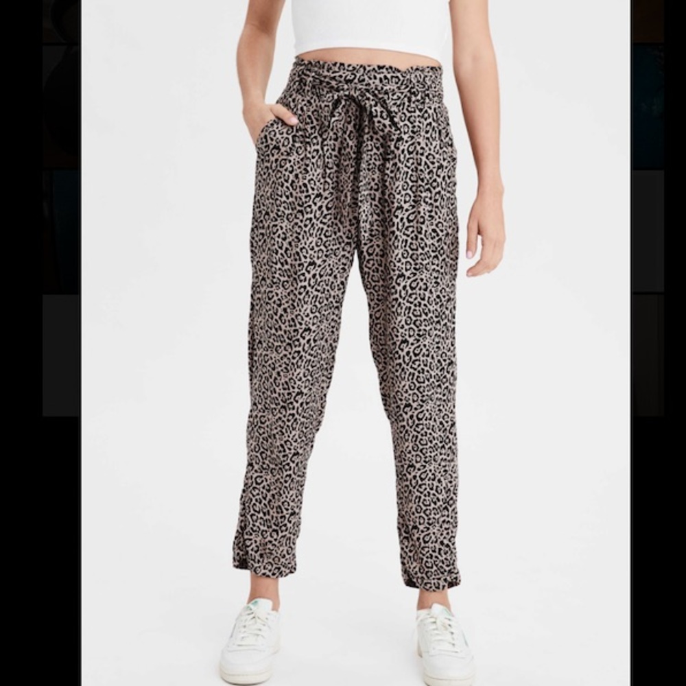 NWT American Eagle Paper Bag Waist Cropped Pant